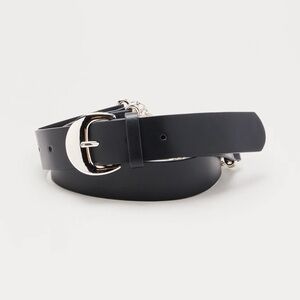Elegant Black Leather Belt